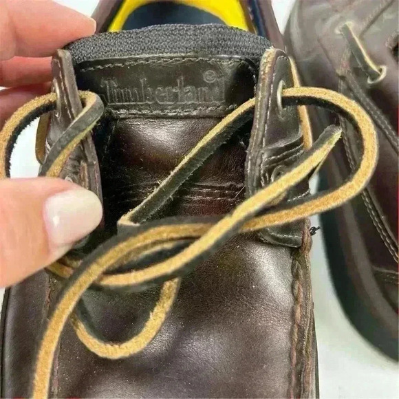 Timberland Men's Brown Leather 2-Eye Boat Shoes Size 9 Casual - Picture 4 of 13